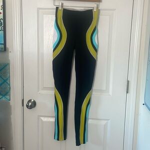 NO KA’OI high waisted leggings blue lime black white 00